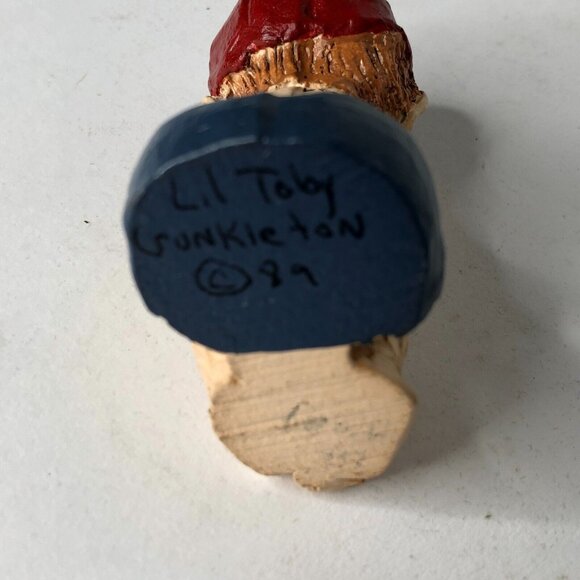 Marge Crunkleton Figurine Baseball Lil Toby 1989 Boy Sculpture Handwritten Signe - Picture 5 of 12